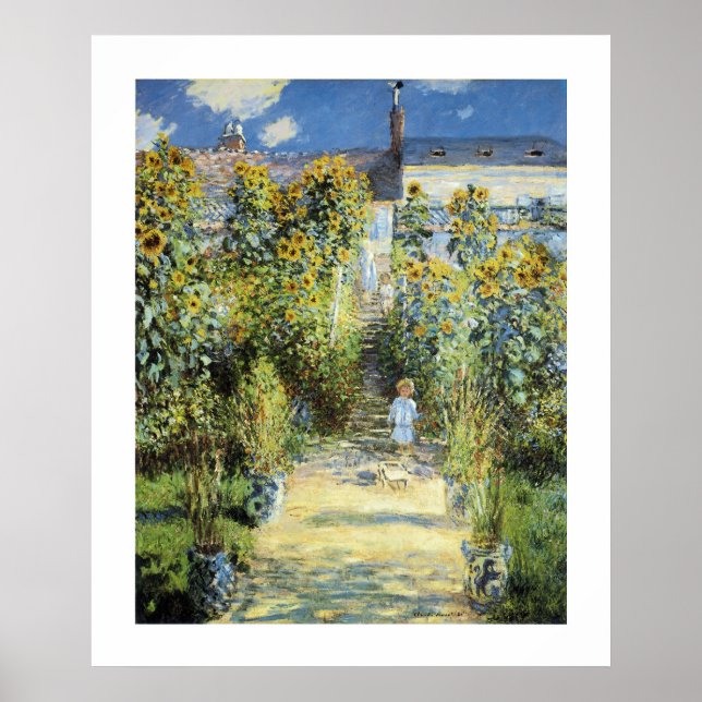 Poster Le jardin de l'artiste à Vetheuil (Devant)