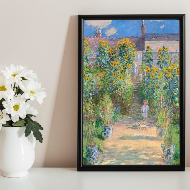 Poster Le jardin de l'artiste à Vétheuil par Claude Monet (Créateur téléchargé)