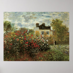 Poster Le Jardin de Monet à Argenteuil de Claude Monet