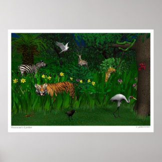Poster Le jardin de Rousseau