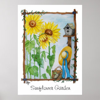 Poster Le jardin de tournesols