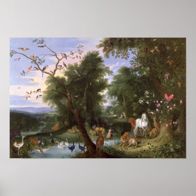 Poster Le jardin d'Eden, 1659 (Devant)