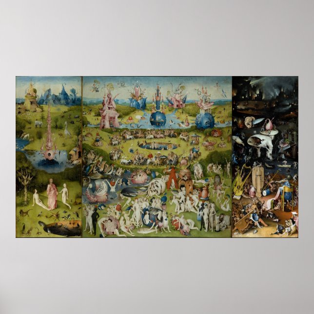 Poster Le Jardin des délices terrestres Hieronymus Bosch (Devant)