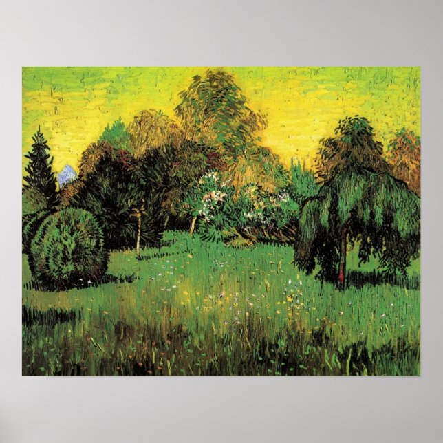 Poster Le jardin des poètes par Vincent van Gogh. (Devant)