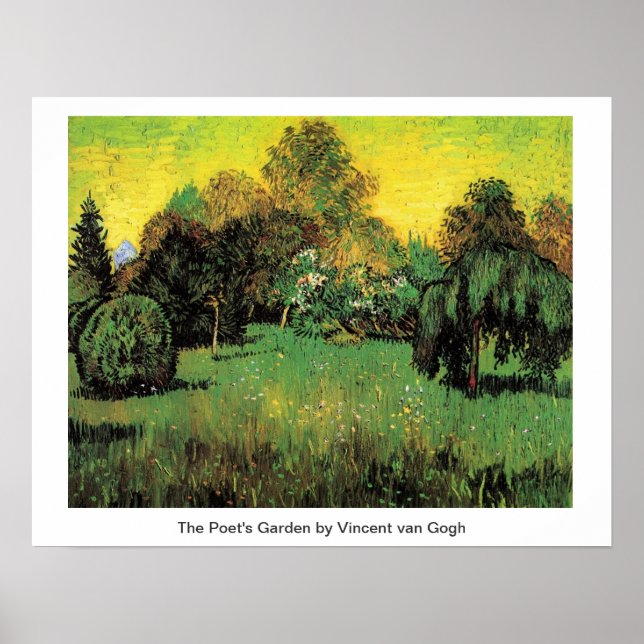 Poster Le jardin des poètes par Vincent van Gogh. (Devant)
