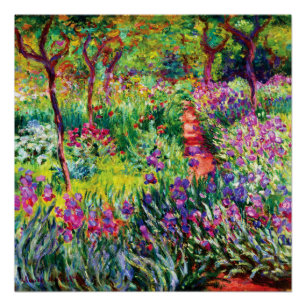 Poster Le jardin d'Iris à Giverny par Claude Monet