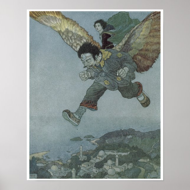 Poster Le Jardin du Paradis, Edmund Dulac (Devant)