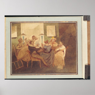 Poster Le jeu de carte, après 1830
