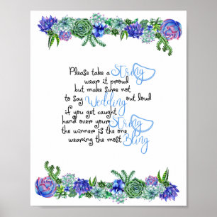 Poster Le jeu de collier Fête des mariées succulente