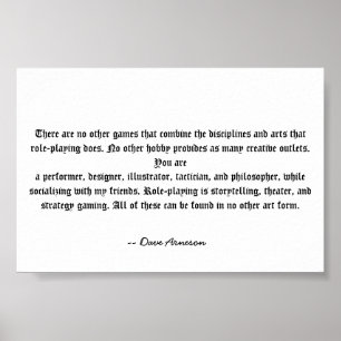 Poster Le jeu de rôle est unique