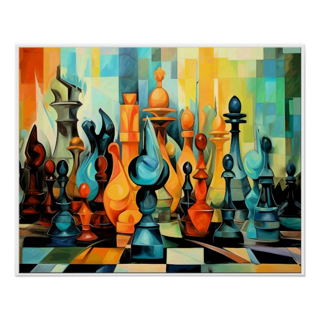 Poster Le jeu d'échecs (Devant)