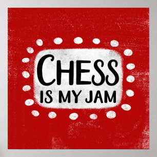 Poster Le jeu d'échecs est mon pot de jambe Wall Art