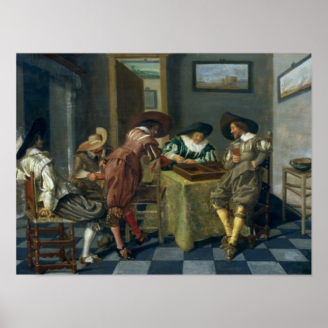 Poster Le jeu du jacquet (Devant)