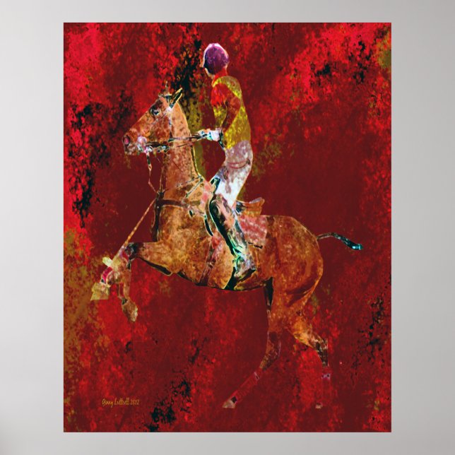 Poster Le joueur de polo (Devant)