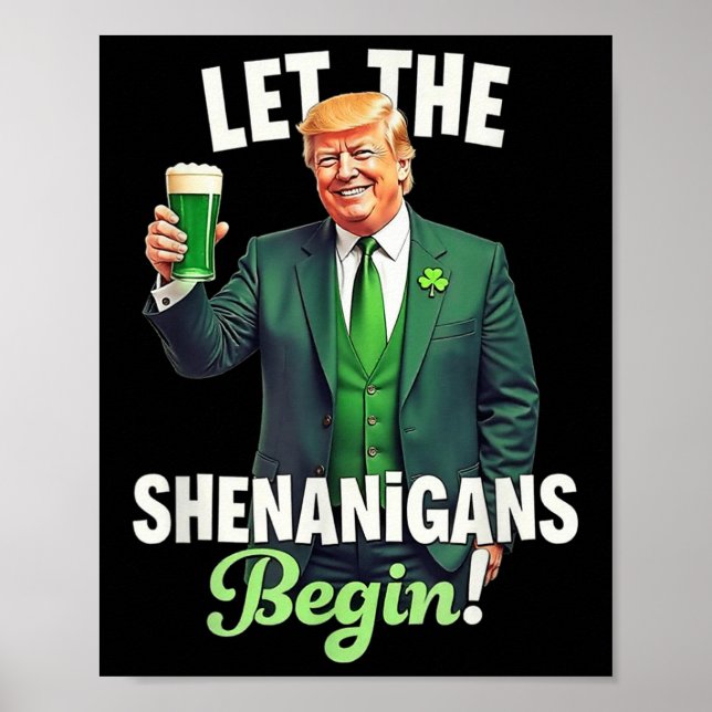 Poster Le Jour de la Saint Patrick laisse les Shenanigans (Devant)