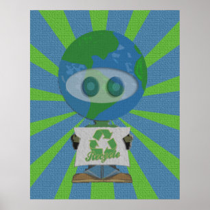 Poster Le jour de la terre réutilisent l'art d'affiche
