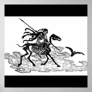 Poster "Le jour des morts" circa le Mexique 1901