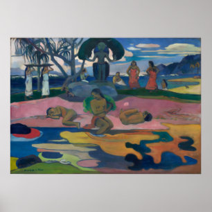 Poster Le Jour du Dieu par Paul Gauguin