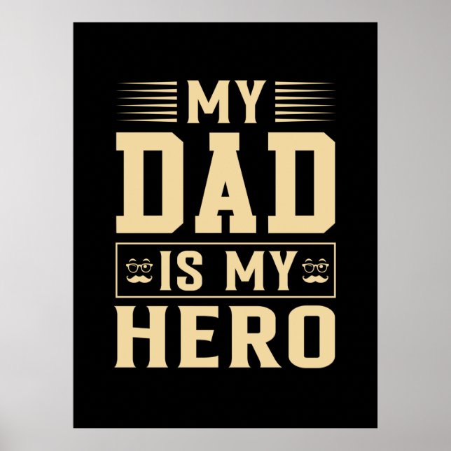Poster Le Jour du Père My Dad Is My Hero (Devant)