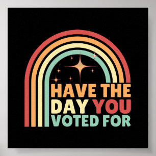 Poster Le Jour Où Vous Avez Voté Pour Rétro Anti-Trump