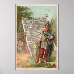 Poster Le journal La Gaulois de la Renaissance Vintage