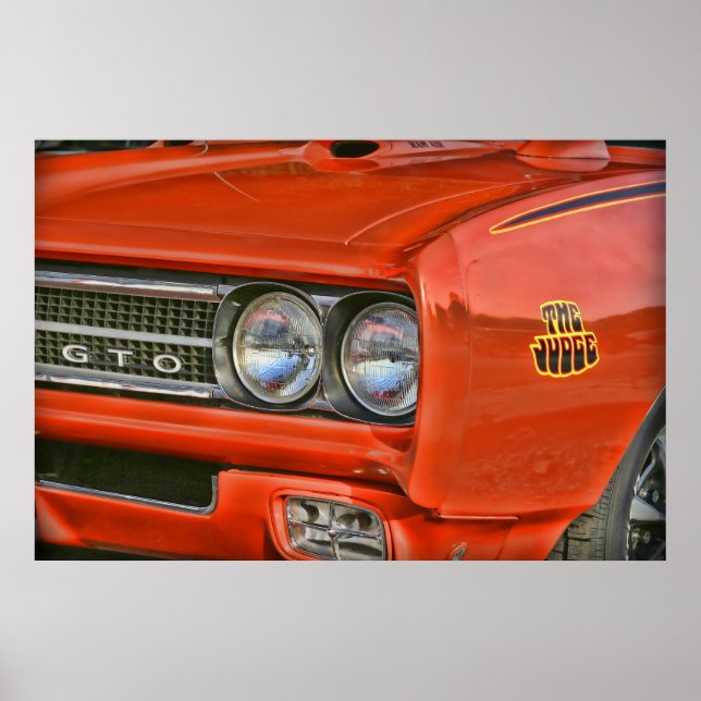 Poster Le juge Pontiac GTO 1969 (Devant)