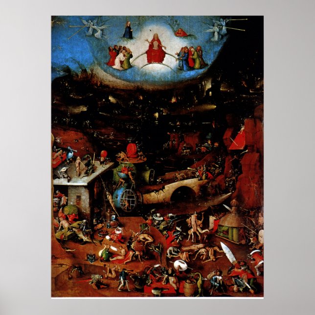 Poster Le Jugement dernier de Hieronymous Bosch (Devant)