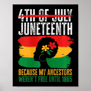 Poster Le Jumelage Afro-Américain Est Mon Jour D'Indépend