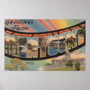 Poster Le Kentucky (capitale de l'État/fleur)