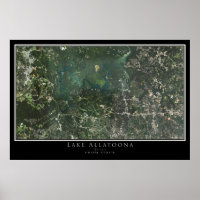 Le lac Allatoona Géorgie Carte satellite
