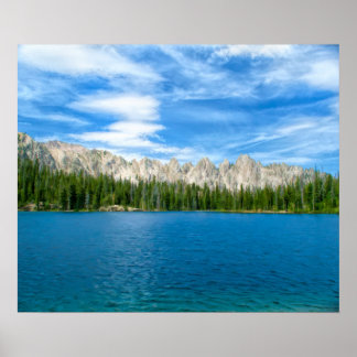 Poster Le lac alpin et les Sawtooths