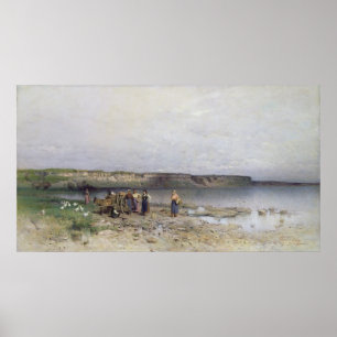 Poster Le lac Balaton avec la rive d'Akarattya, 1885
