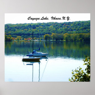 POSTER LE LAC CAYUGA EN AUTOMNE