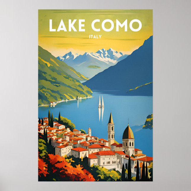 Poster Le lac de Côme (Devant)
