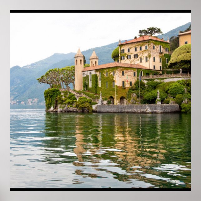 Poster Le lac de Côme en Italie (Devant)