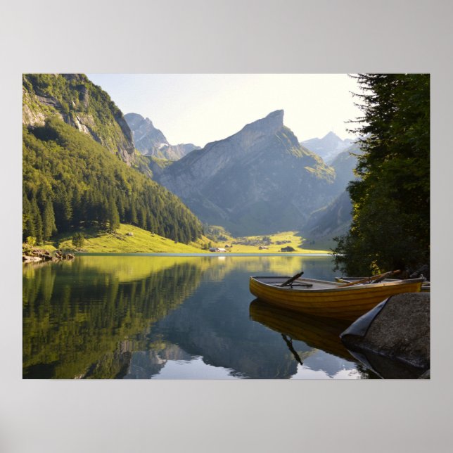 Poster Le lac des Alpes en Suisse (Devant)