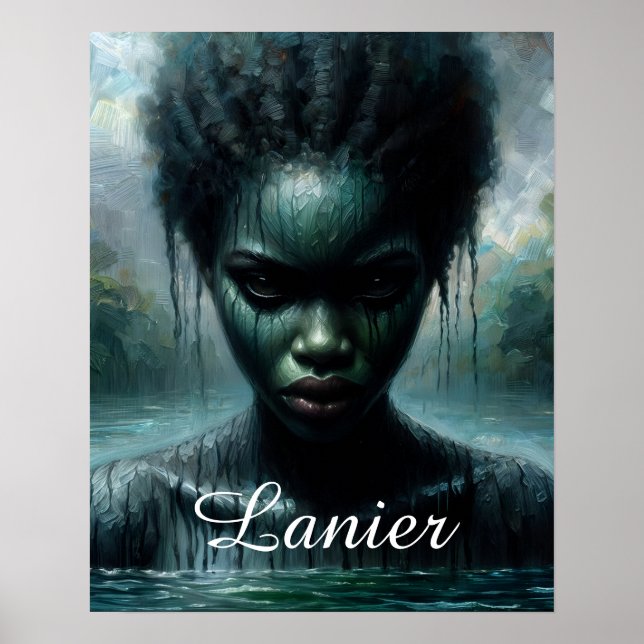 Poster Le lac Lanier Esprit d'eau afro-américain (Devant)