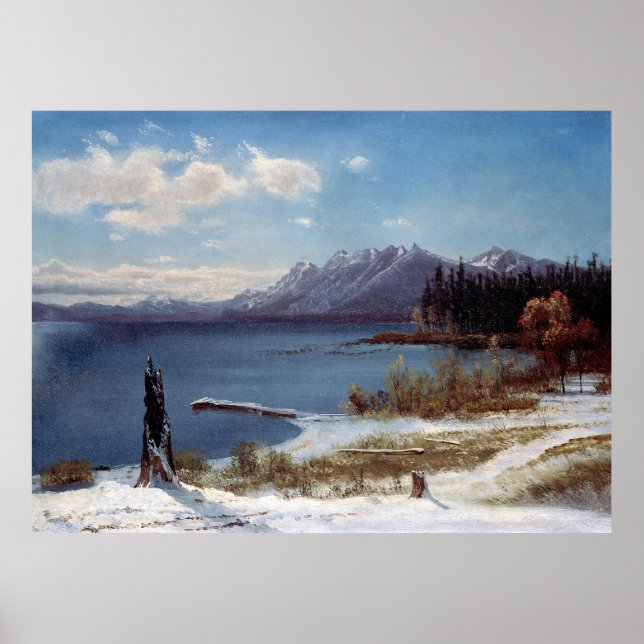 Poster Le lac Tahoe en hiver par Albert Bierstadt (Devant)