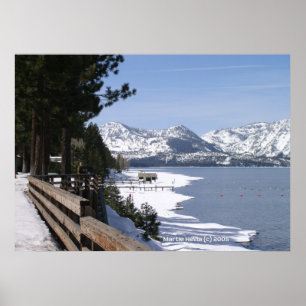 Poster Le lac Tahoe en neige