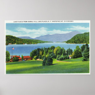 Poster Le lac Whiteface Mt dans la distance