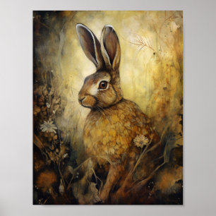 Poster Le lapin Brown