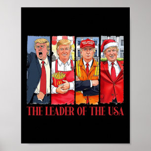 Poster Le Leader Du Jour D'Inauguration De Trump 2024 Aux