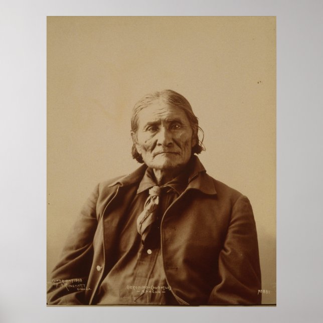 Poster Le leader indien Apache Geronimo par Adolph F. Muh (Devant)