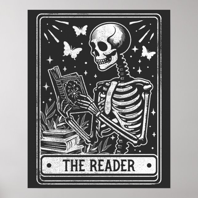 Poster Le lecteur Skeleton Lecture Bolover Halloween (Devant)