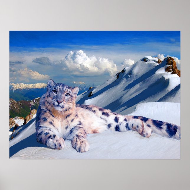 Poster Le léopard des neiges sur le toit de l'Archival Mo (Devant)