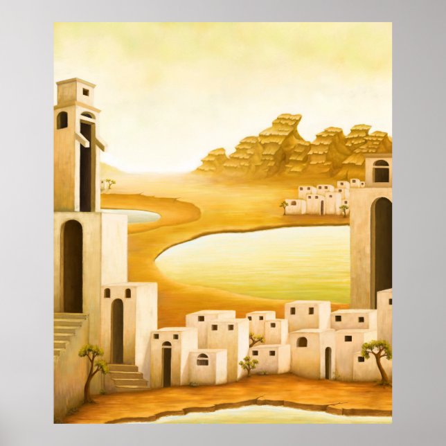 Poster "Le lieu" - Moyen-Orient / Orient Desert Peinture (Devant)