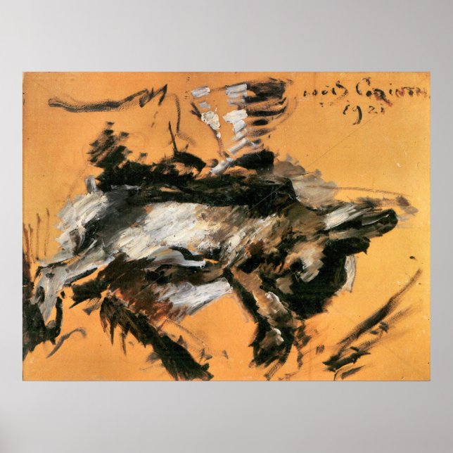 Poster Le lièvre de Lovis Corinth (Devant)
