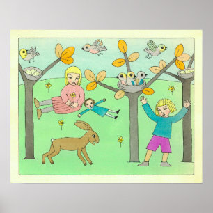 Poster Le Lièvre Qui A Ri Jusqu'À Ce Que Sa Lèvres Éclate