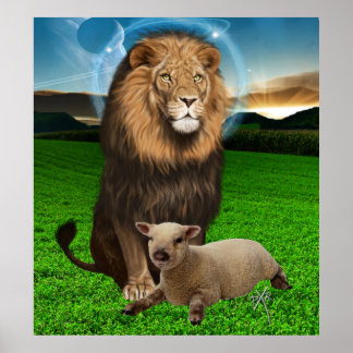 Poster le lion et l'agneau