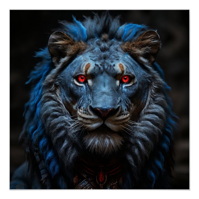 Poster le lion furieux (Devant)